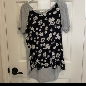 Maurices Floral Short Sleeve Top